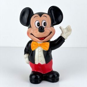 Mickey Mouse Bank Walt Disney Plastic Coin Bank Vintage 1970's